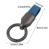 Cowhide Leather Keychain Carabiner Ring Everyday Carry - Tophatter Daily Deals