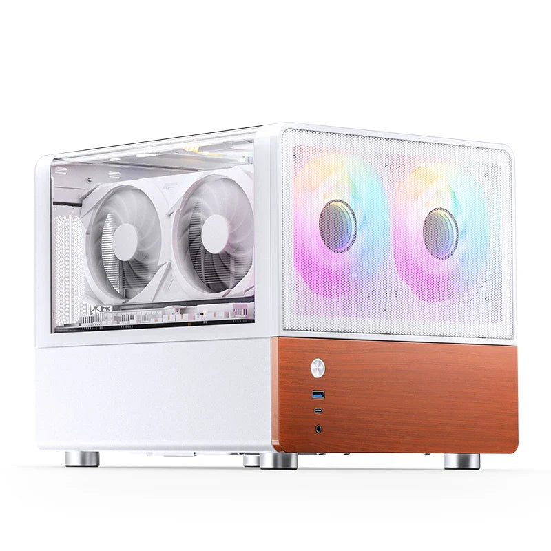 Mini ITX MicroATX PC Case Sea View Glass Compact Gaming - Tophatter Daily Deals