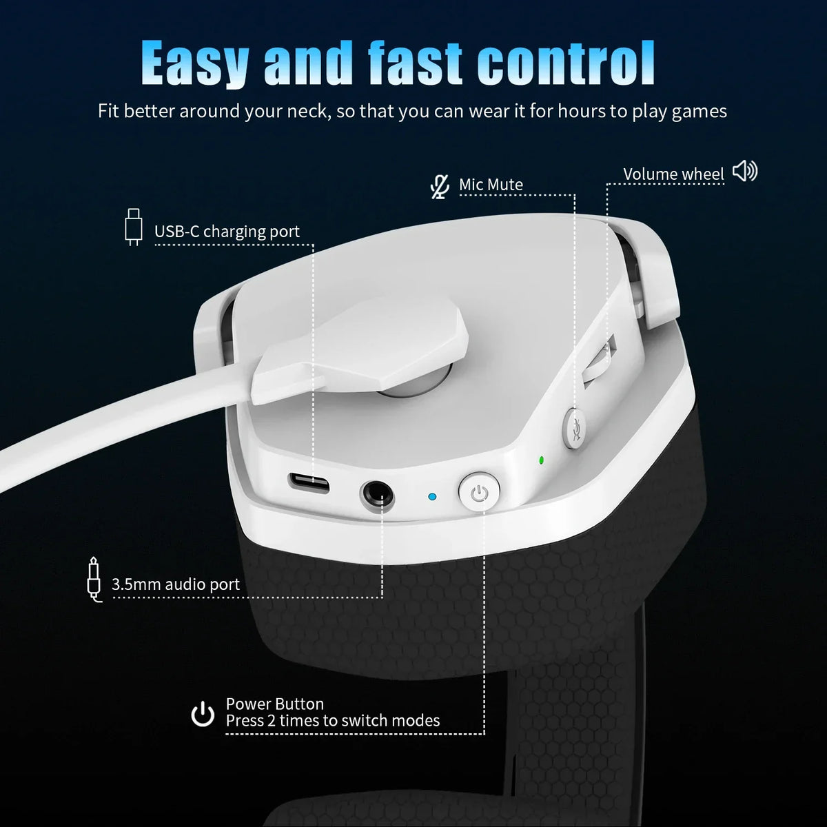 Wireless Gaming Headset With Mic Active Noise Cancellation - Tophatter Daily Deals