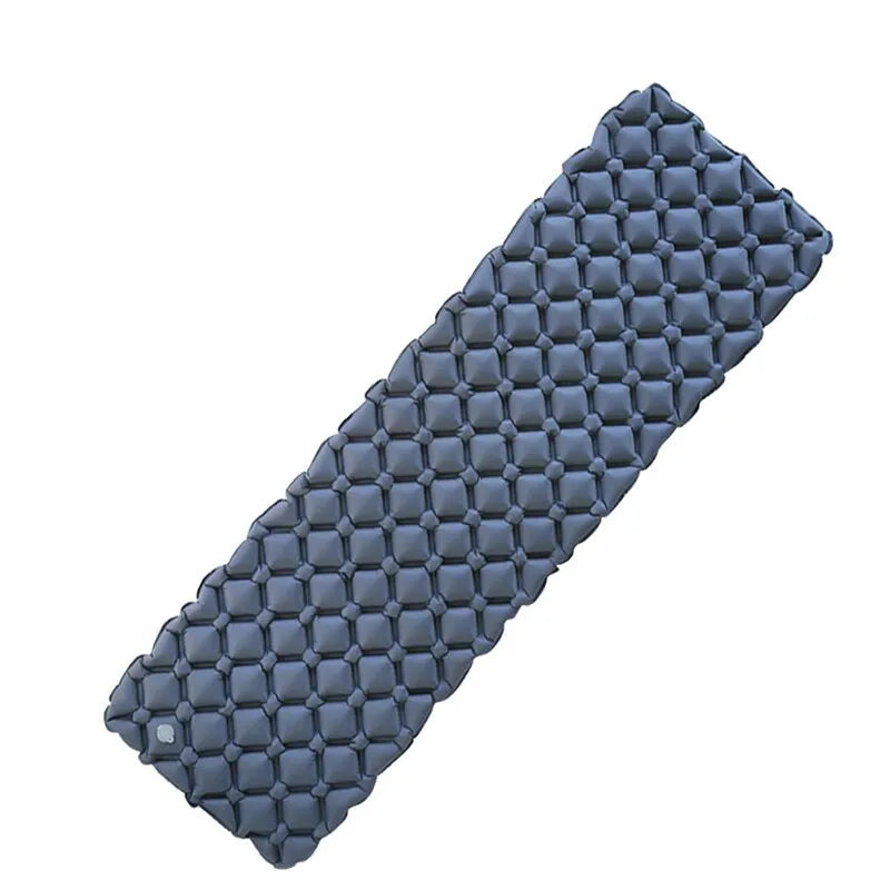 Inflatable Camping Sleeping Pad Nylon Air Mattress Blue - Tophatter Daily Deals