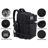 45L Tactical Backpack with Built-In Cooler Black Backpacks - Tophatter Daily Deals