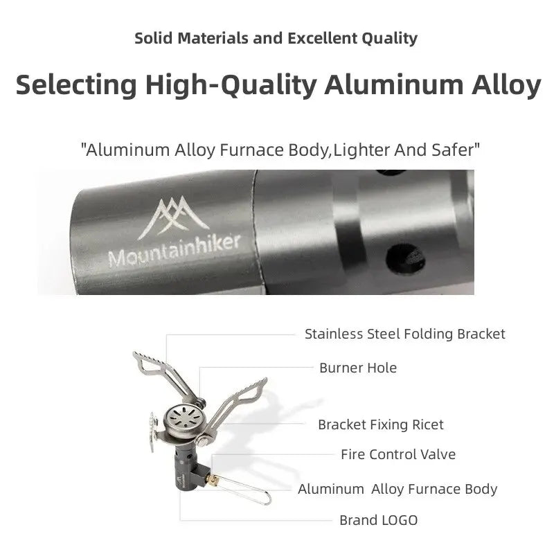 Mini Camping Gas Stove 2500W Silver Camp Cooking - Tophatter Daily Deals