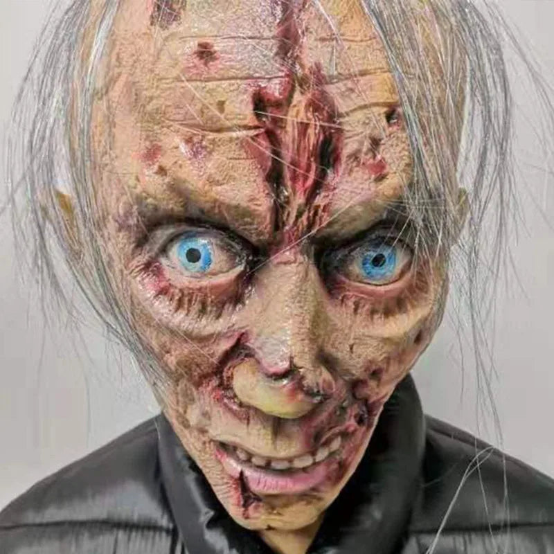 Zombie Mask Latex Full Face Horror Mask Halloween2025 Scary - Tophatter Daily Deals