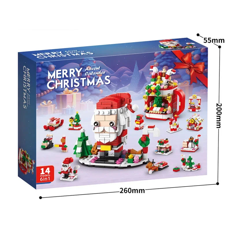 Christmas Building Blocks Advent Calendar DIY Kit Kids 8972-6 - Tophatter Daily Deals