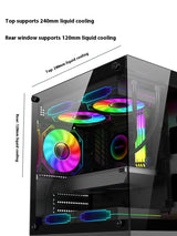 Mini ITX PC Case 240mm Water Cooling MicroATX Chassis - Tophatter Daily Deals