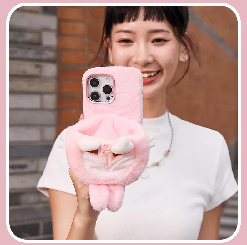 Genuine Pop Mart Crybaby Crying Again Series - Plush Phone Case for iPhone Anime - Tophatter Daily Deals