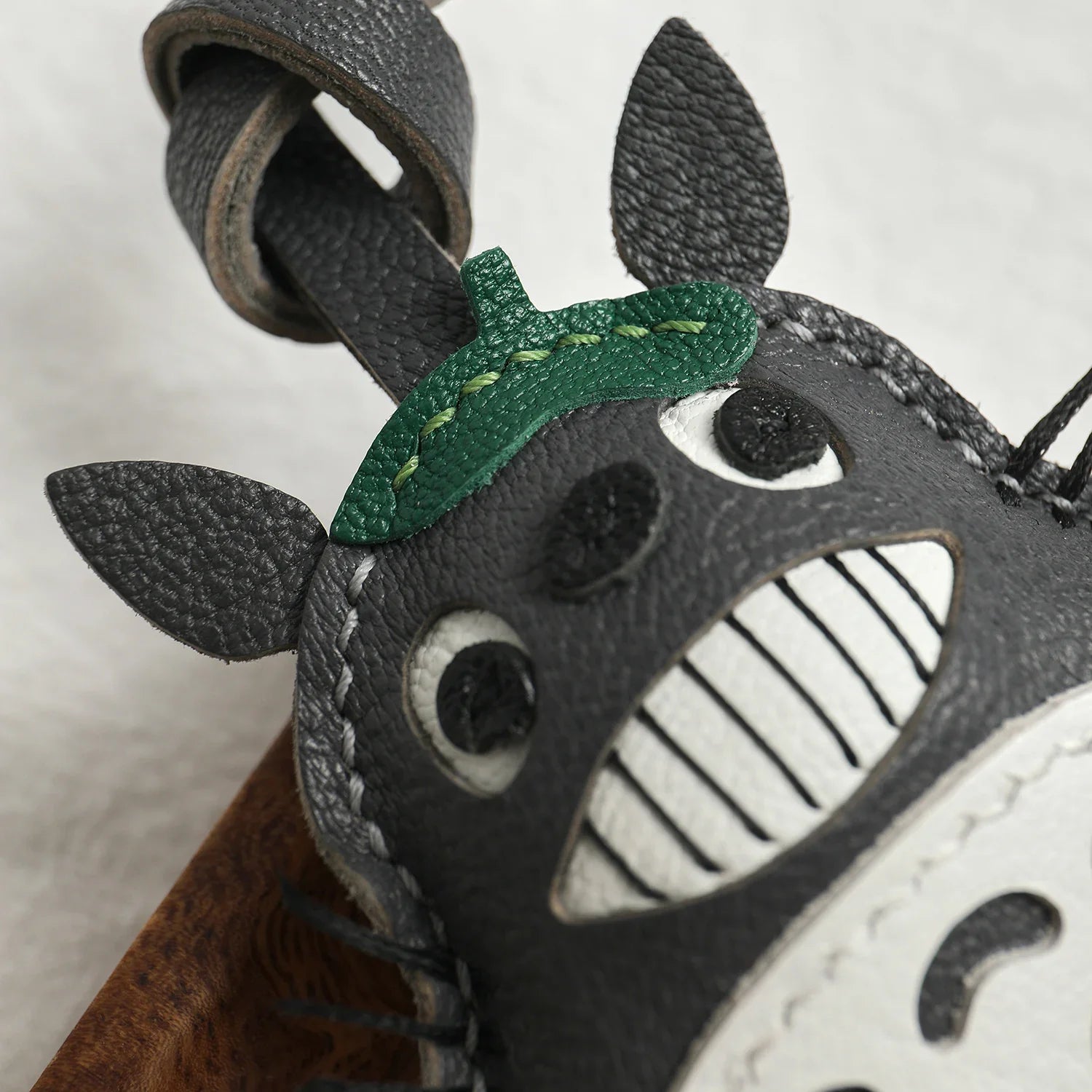 Leather Bag Charm No Face Keychain Black Cozy Cute Gift - Tophatter Daily Deals