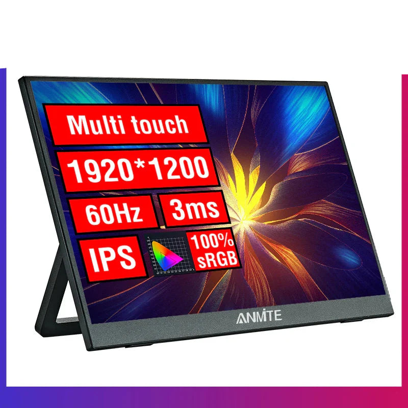 16 Inch Portable Touch Monitor 1920x1200 HDR10 Low Blue - Tophatter Daily Deals
