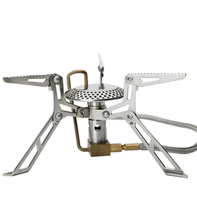 2990W Split Gas Stove Silver Camp Cooking - Tophatter Daily Deals