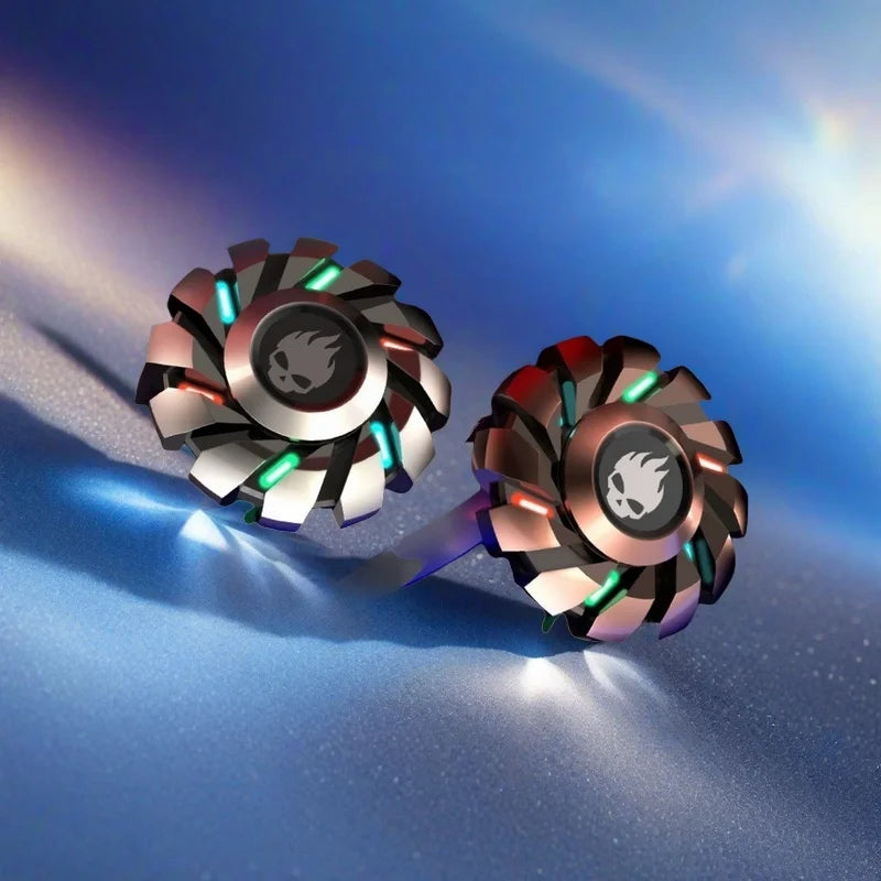 Fidget Spinner Metal Luminous EDC Rainbow Stress Toy - Tophatter Daily Deals