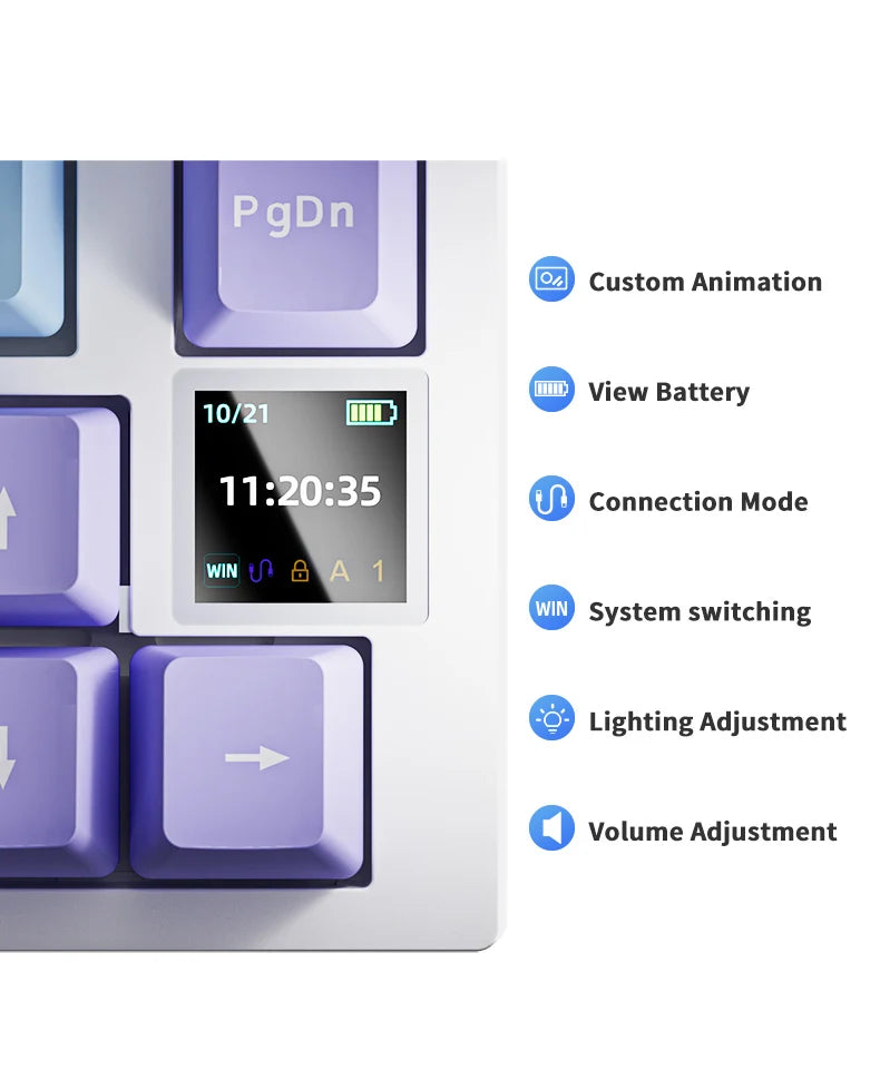 Mechanical Bluetooth Gaming Keyboard 75 Percent Hot Swap - Tophatter Daily Deals