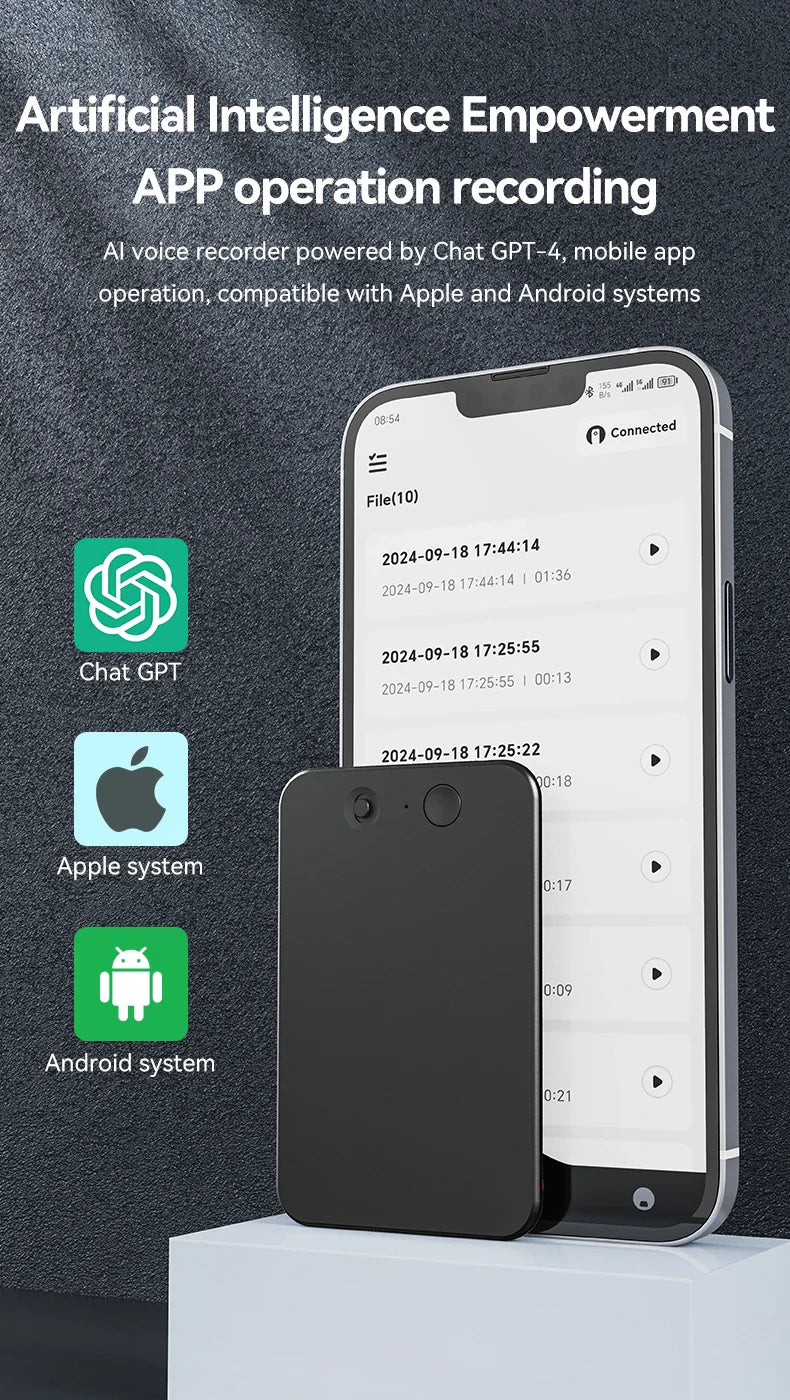 AI Voice Recorder With Real Time Transcribe 58 Languages - Tophatter Daily Deals