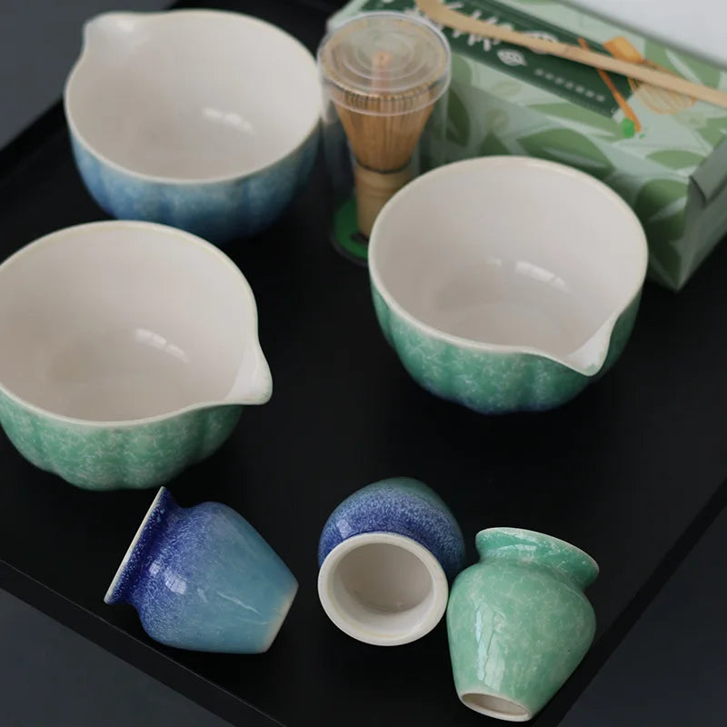 Ceramic Matcha Tea Set With Bamboo Whisk Gift Box Kit - Tophatter Daily Deals