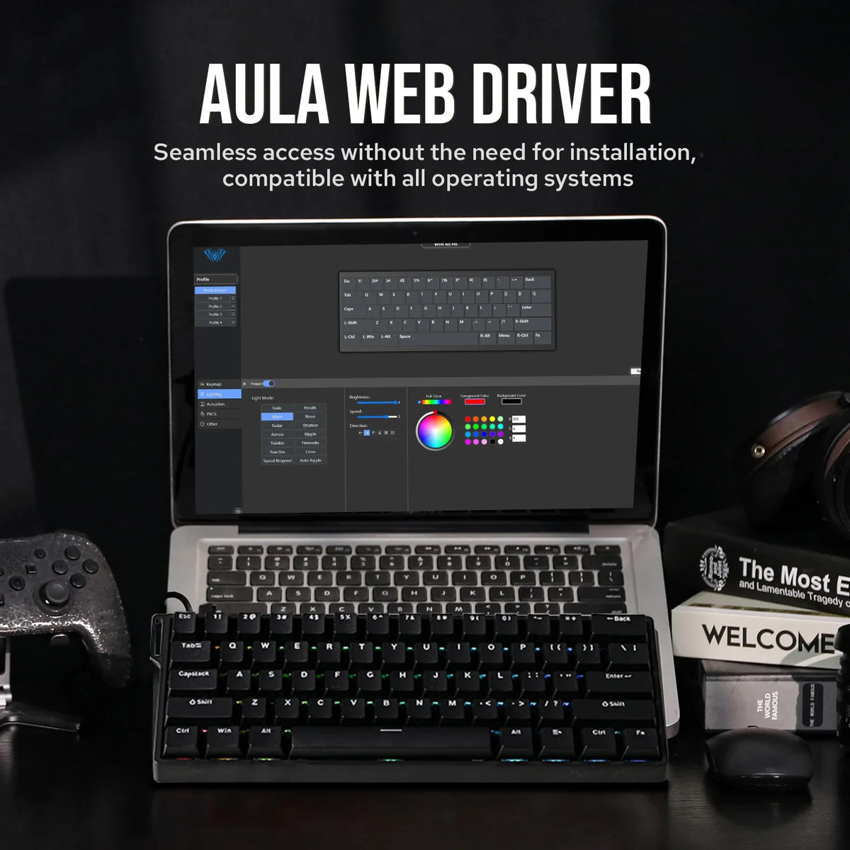 Mechanical 60 Percent Hot Swap Keyboard Aluminum RGB Hall - Tophatter Daily Deals