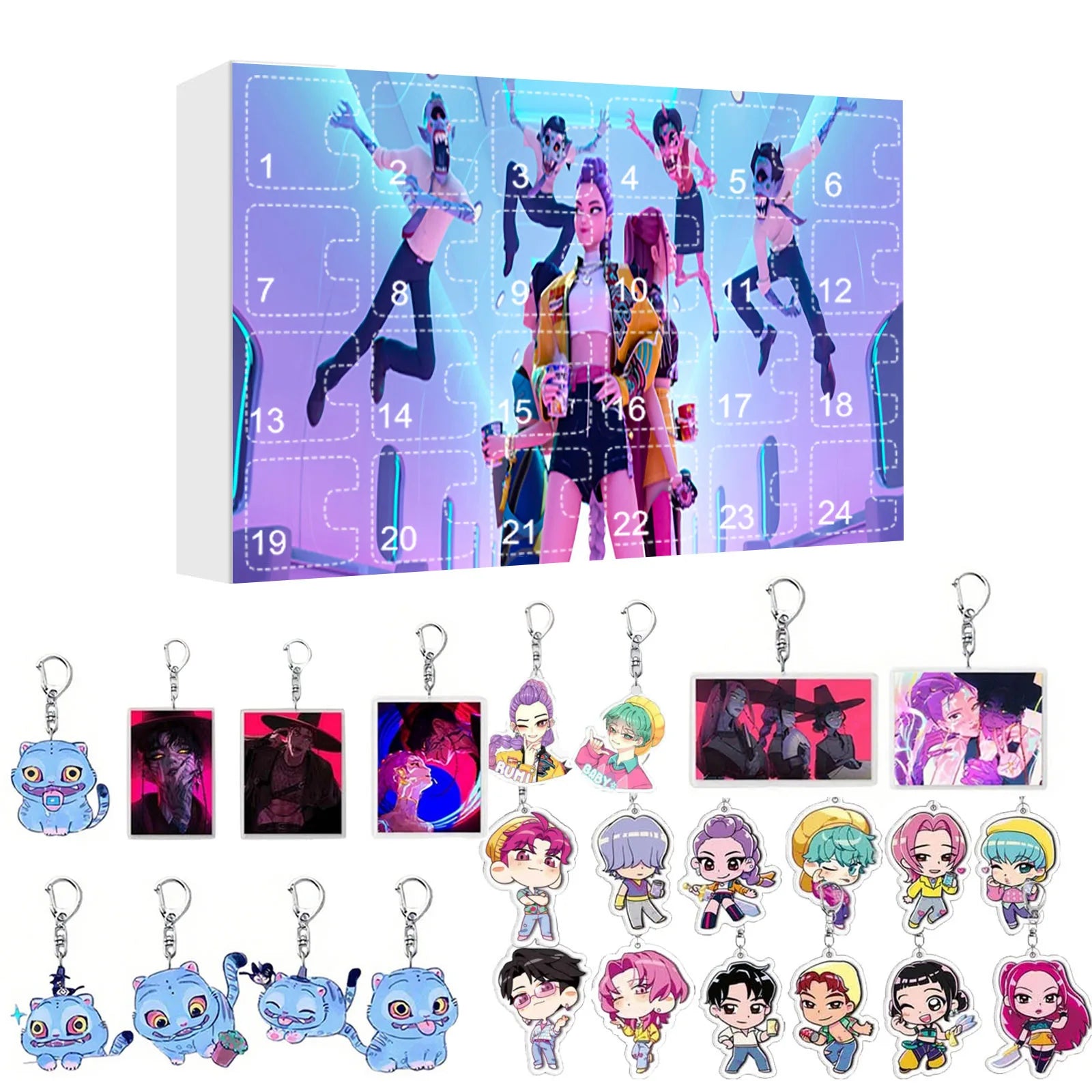 Kpop Advent Calendar 24 Day Demon Hunters Keychain Gift 19 - Tophatter Daily Deals