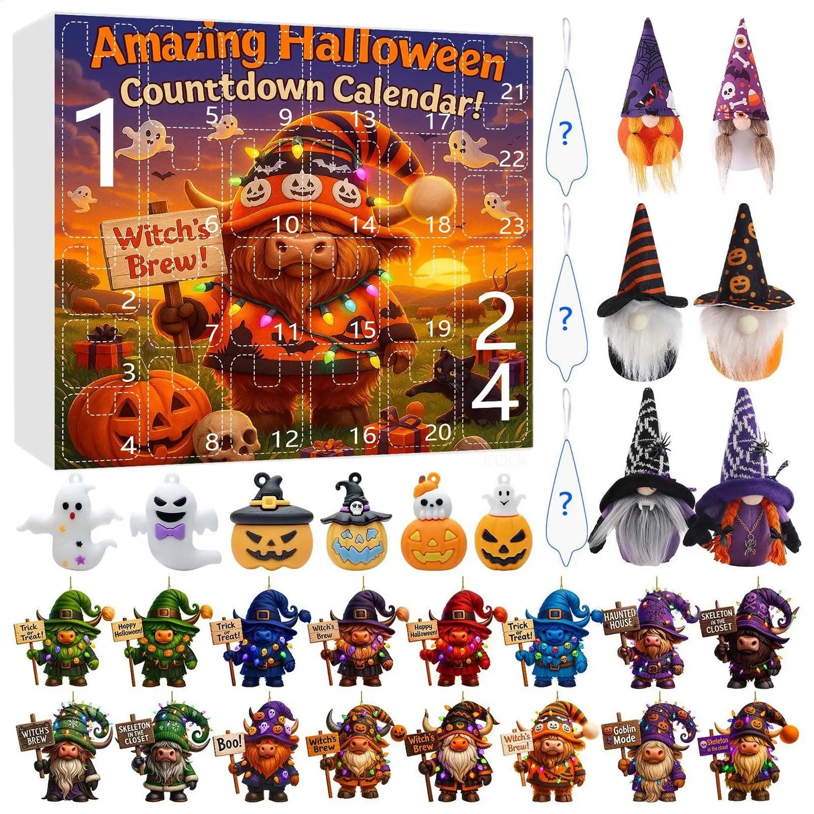 Halloween Gnome Advent Calendar Plush Countdown 2025 - Tophatter Daily Deals