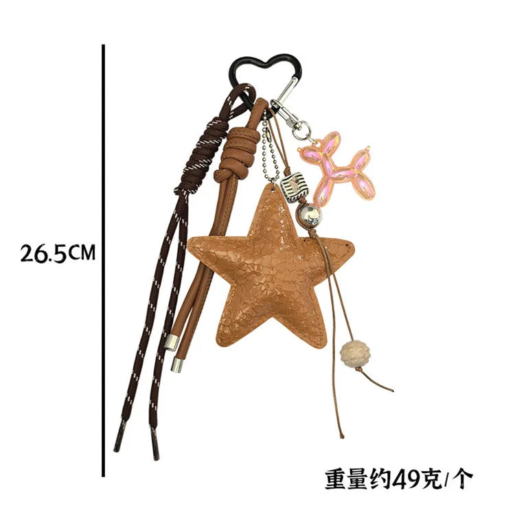 Y2K Leather Star Keychain Dachshund Bag Charm Anti Lost - Tophatter Daily Deals