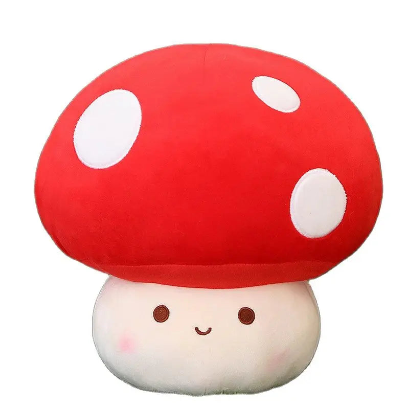 Mushroom Plush Toy Shiitake Mushroom Super Mario Level Up Red Mushroom Food - Tophatter Daily Deals