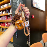 Woven Rope Bowknot Keychain With Cute Pastry Charms - Tophatter Daily Deals