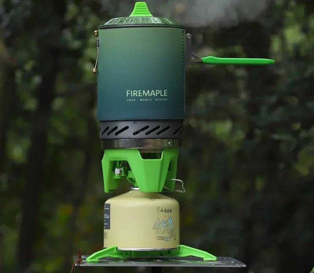 2200W Outdoor Gas Cooking System Green Camp Cooking - Tophatter Daily Deals