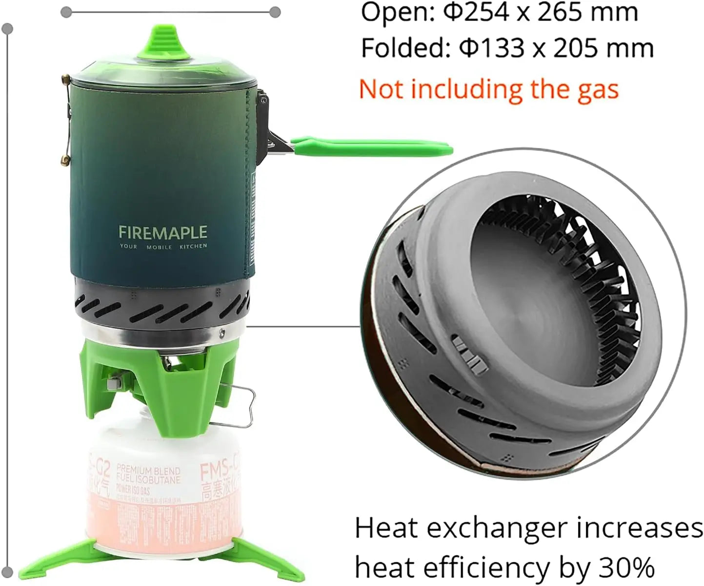 2200W Outdoor Gas Cooking System Green Camp Cooking - Tophatter Daily Deals