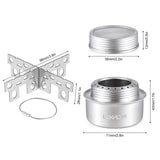 Alcohol Stove Set with Windshield Silver Camp Cooking - Tophatter Daily Deals
