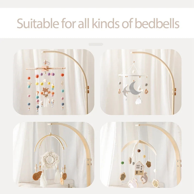 Wooden Rabbit Crib Mobile Newborn Sensory Toys Soft - Tophatter Daily Deals