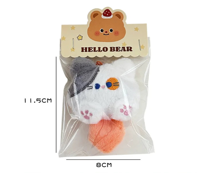Plush Cat Keychain Cute Rabbit Fur Bag Charm Gift Decor - Tophatter Daily Deals