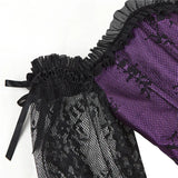 Supportive Women's Corset Top - Off Shoulder, Lace Satin - Tophatter Daily Deals