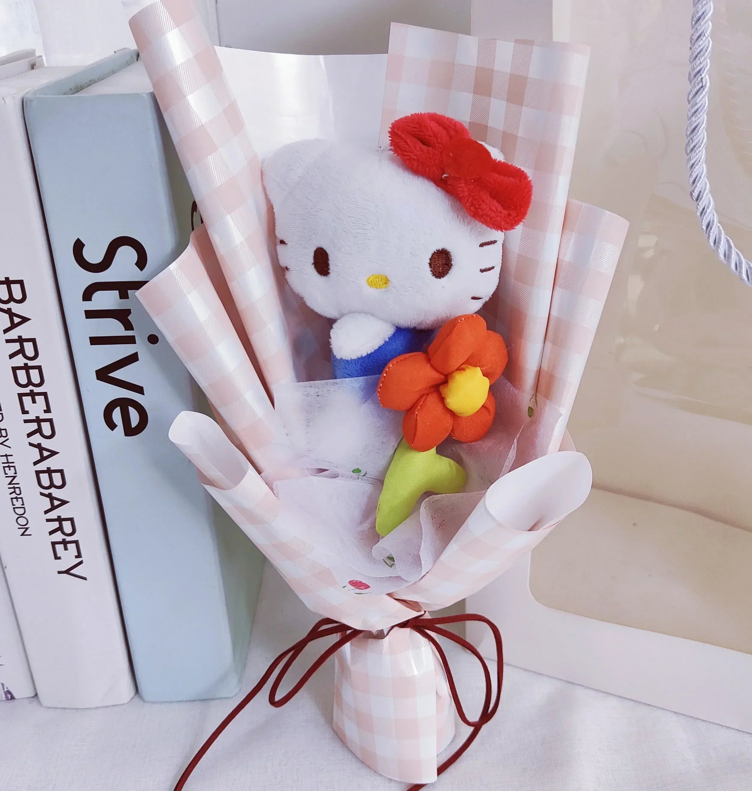 Sanrio Hello Kitty Plush Toy Bouquet Hello Kitty Blue Flowers - Tophatter Daily Deals