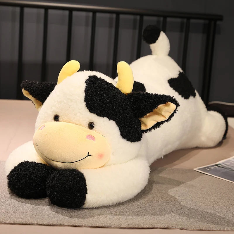 Milk Dairy Cow Plush Toy Stuffed Animal Cattle Black Animals - Tophatter Daily Deals