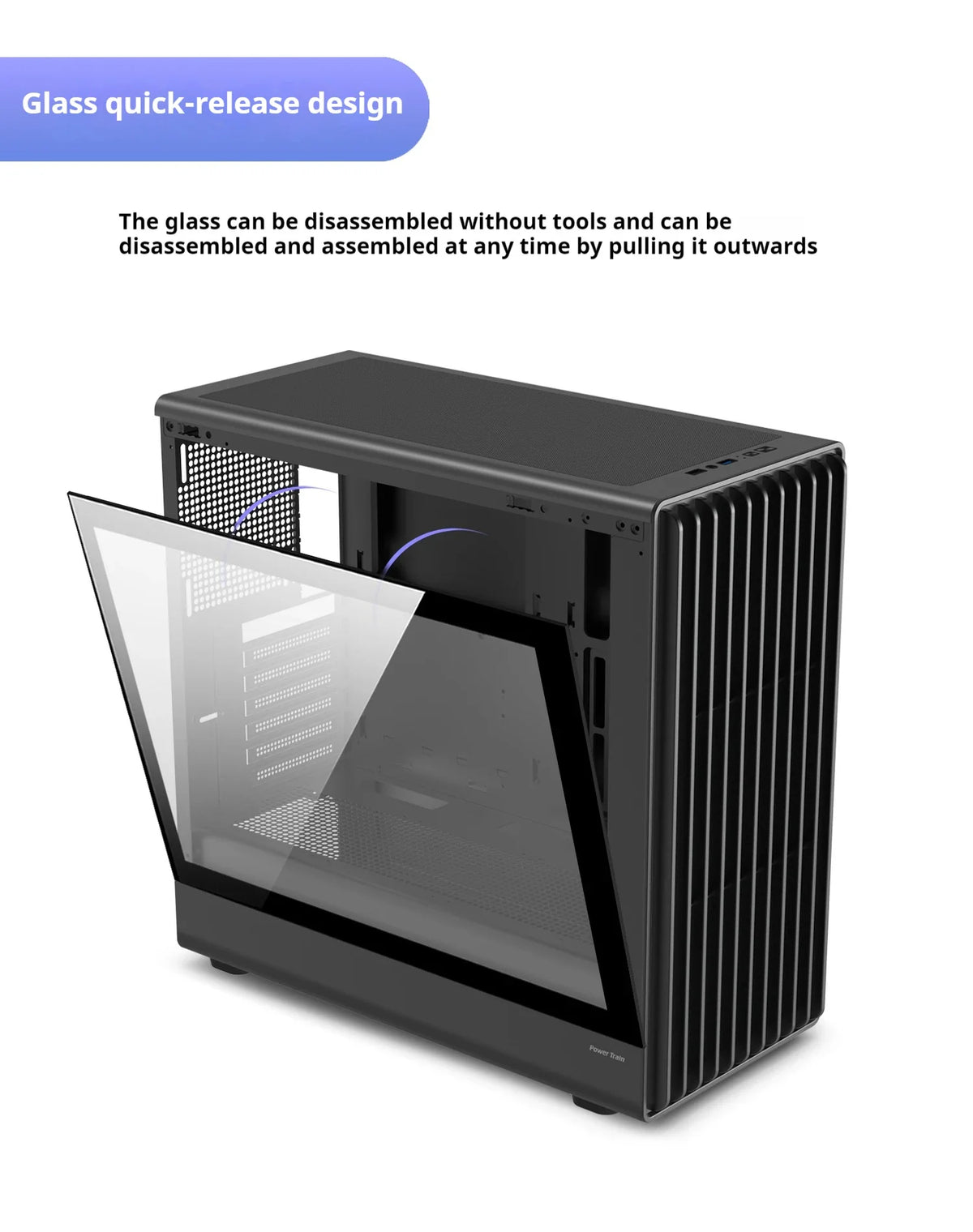PC Case Glass Side ATX M ATX ITX Support 360mm Radiator - Tophatter Daily Deals