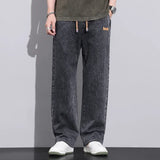 Stretchy Men Wide Leg Jeans - Drawstring Waist, Denim - Tophatter Daily Deals