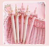 4 Kawaii Rabbit Mechanical Gel Ink Pens School Office Writing Supplies Stationery Pen 0.5mm Animals - Tophatter Daily Deals