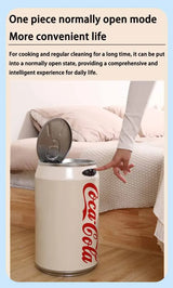 Automatic Induction Trash Can Round Kitchen Bin 24x40cm - Tophatter Daily Deals
