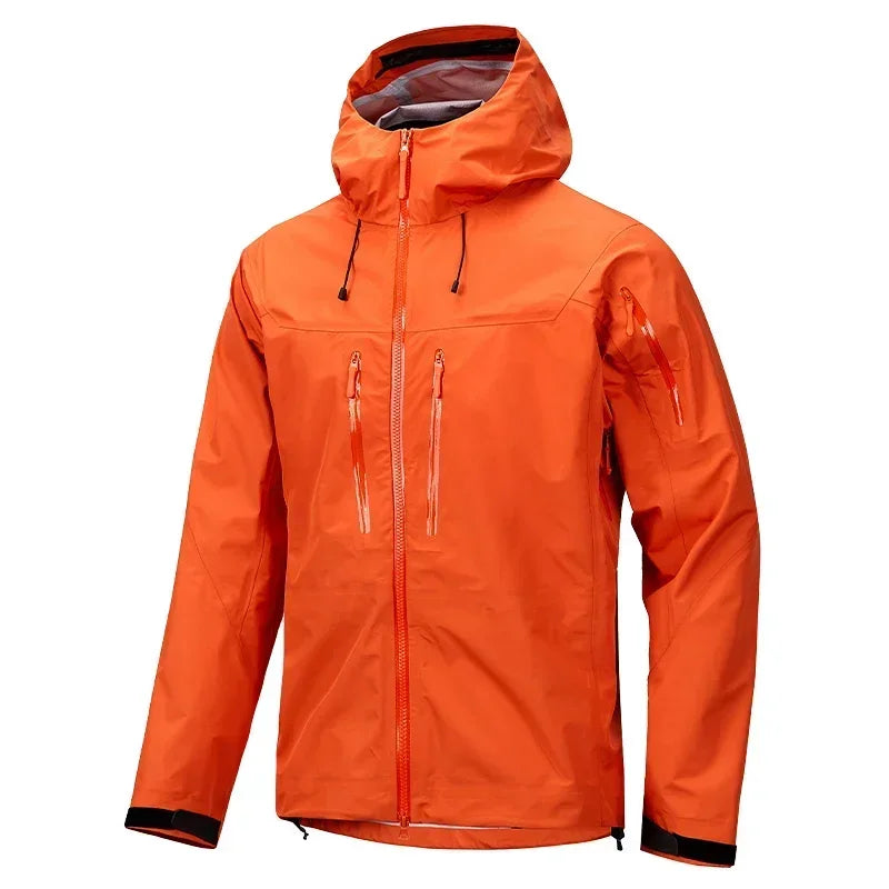Waterproof Men's Jacket - Hooded Softshell, For Camping Orange - Tophatter Daily Deals