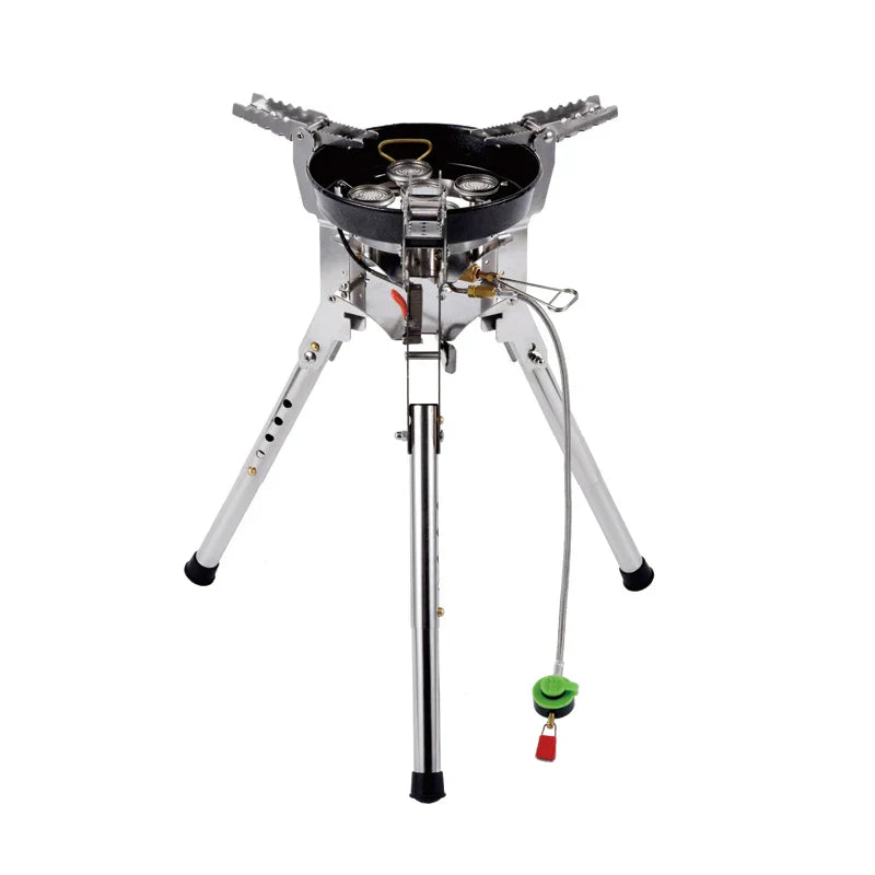 8400W Foldable Gas Camping Stove Silver Camp Cooking - Tophatter Daily Deals