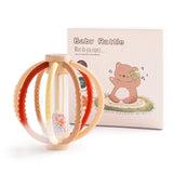 Baby Rattle Silicone Teether Wooden Newborn Sensory Toys 2 - Tophatter Daily Deals