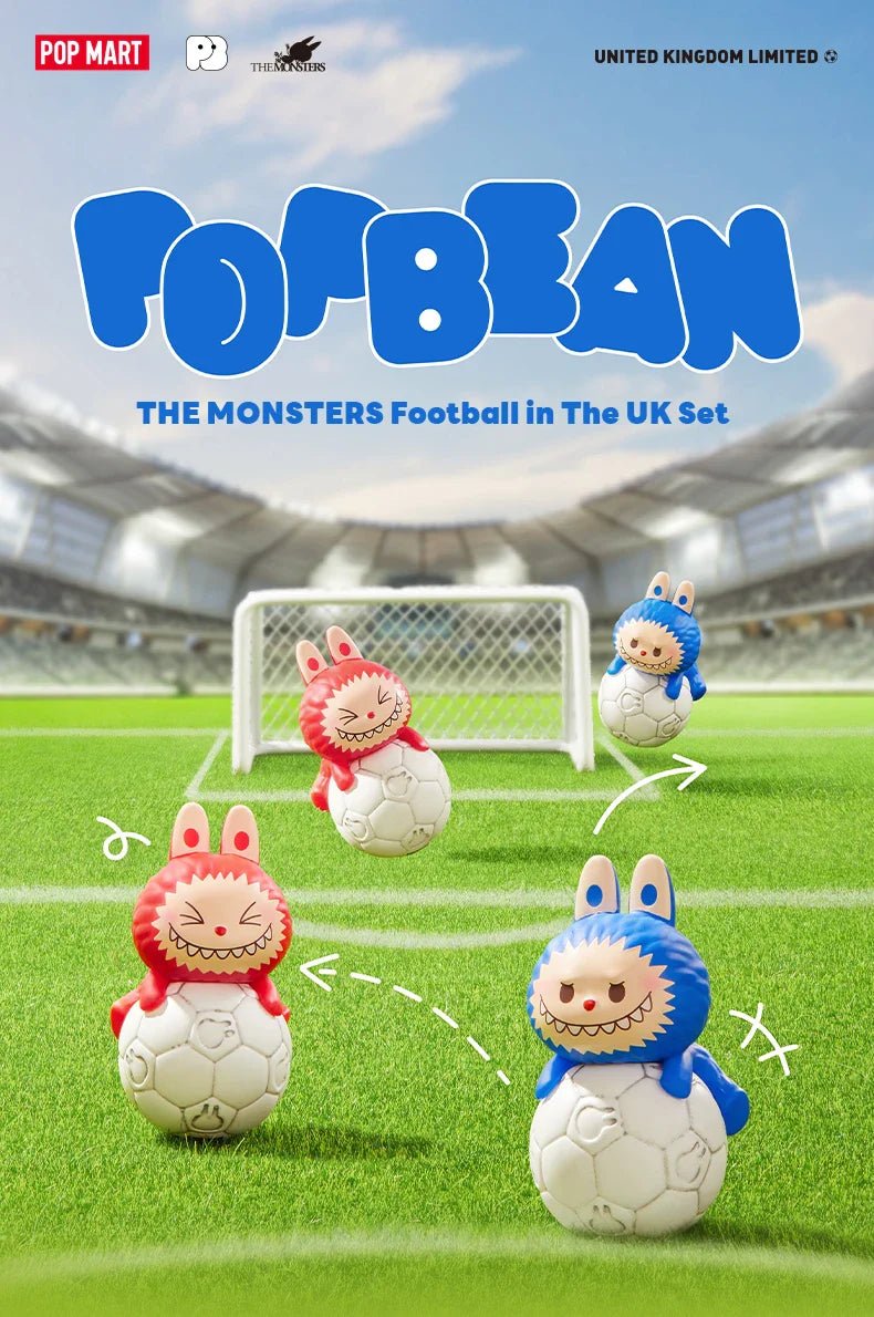 Genuine Pop Mart The Monsters Labubu Pop Bean Football in The UK Set Mythical - Tophatter Daily Deals