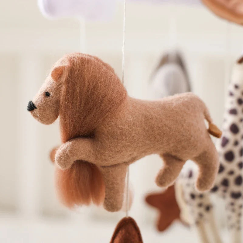 Wooden Felt Animal Crib Mobile With Soothing Calming Music - Tophatter Daily Deals