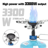 3300W Camping Gas Burner Silver Camp Cooking - Tophatter Daily Deals