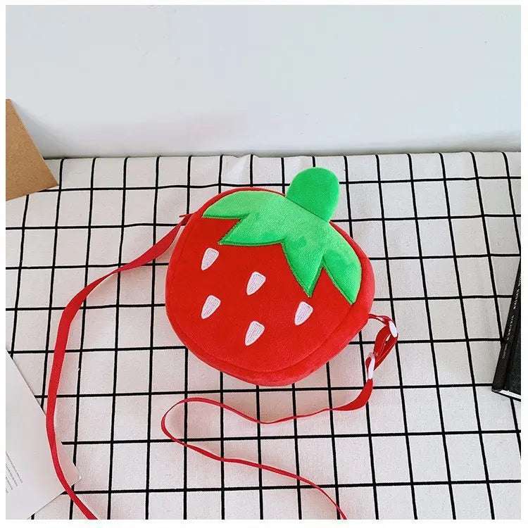 Red Strawberry Crossbody Bag Gold Chain Fruit - Tophatter Daily Deals