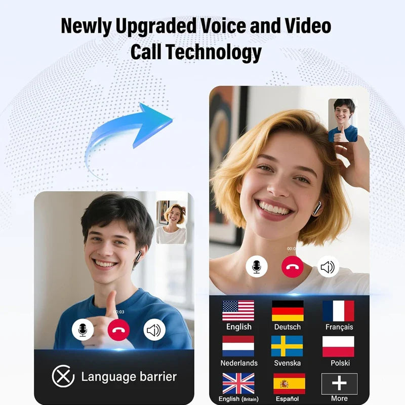 AI Translator Earbuds Real Time 144 Languages With ANC - Tophatter Daily Deals