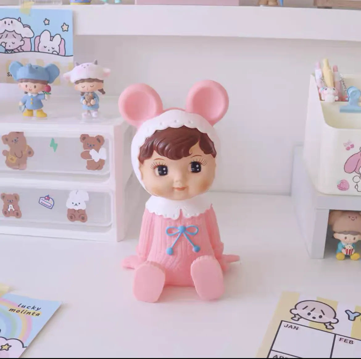 Classic Baby Girl Doll Cute Latex Rubber Baby Kids Office Decor Animals - Tophatter Daily Deals