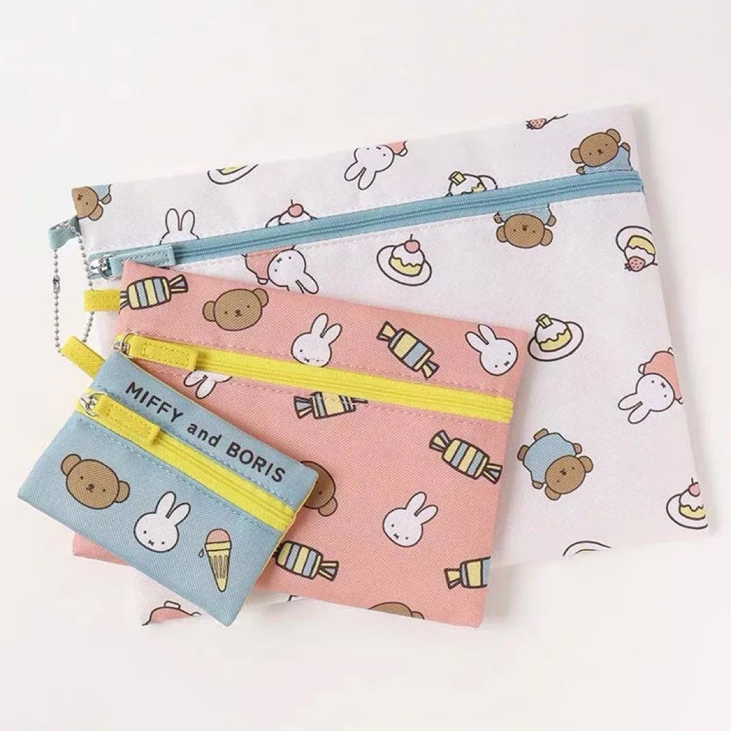 Miffy 3 Sets of Zipped Cases A Animals - Tophatter Daily Deals