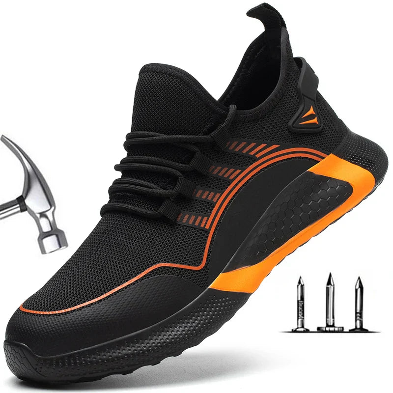 Safety Toe Work Shoes for Men Women (orange) Apparel & Accessories > Shoes > Athletic Shoes - Tophatter Daily Deals