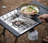 Windproof Furnace Plate Frame Camping Silver Camp Cooking - Tophatter Daily Deals