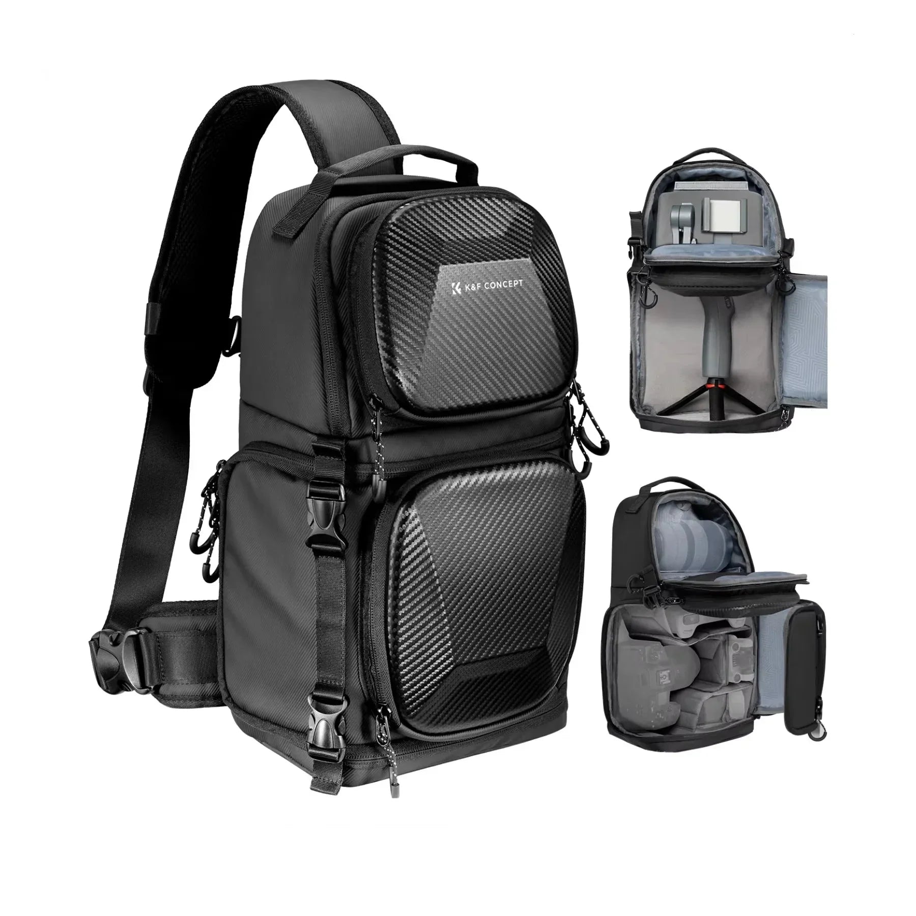 10L Hardshell Camera Sling Bag Grey Backpacks - Tophatter Daily Deals