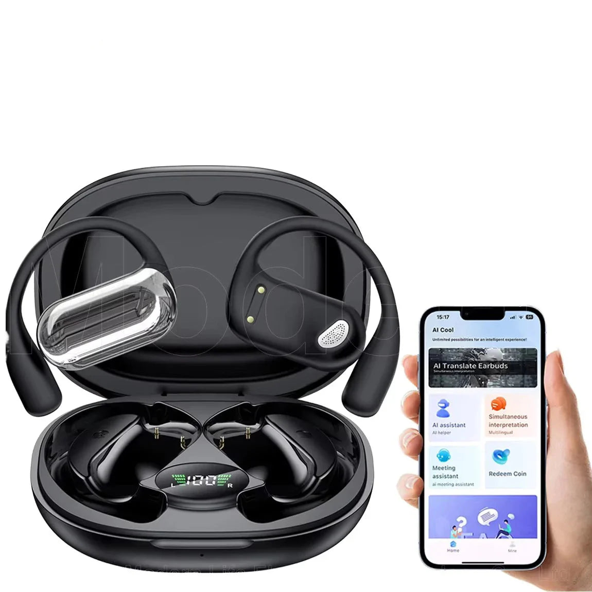 AI Real Time Translator Earbuds 144 Languages ANC Business - Tophatter Daily Deals