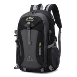 Outdoor Backpack Camping with Earphone Hole Black Backpacks - Tophatter Daily Deals